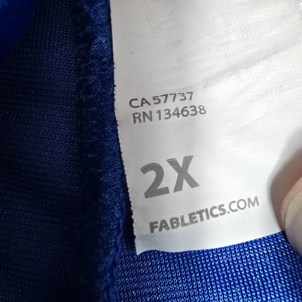 Fabletics‎ Crushed Velour Blue Cross Women's Size 2X Leggings